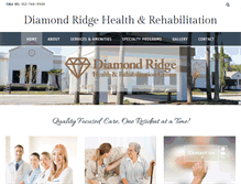 Tablet Screenshot of diamondridgehealthandrehab.com